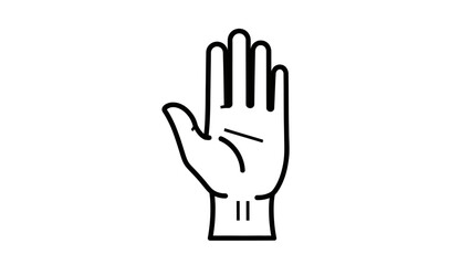 Obraz premium Hand gesture palm facing outward.
