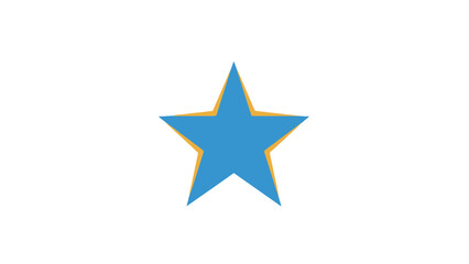 Obraz premium Blue Star Shape Icon Symbol.