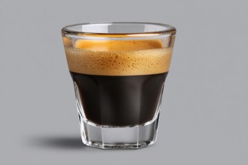 Shot of Espresso in Glass with Crema