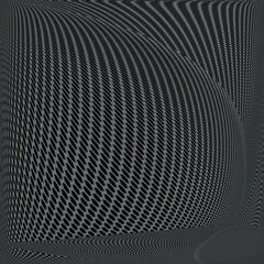 Dark Futuristic Hexagon Mesh Wave Background