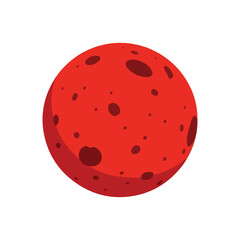 Red Planet Icon Simple Vector Illustration