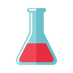 Erlenmeyer Flask Icon Red Liquid Chemistry Laboratory Equipment