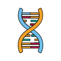 Colorful DNA Helix Scientific Illustration