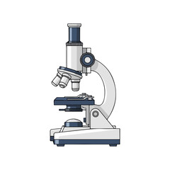 Science Laboratory Microscope Equipment Vector Illustration