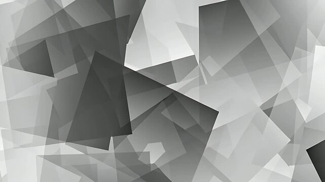 重なり合う白い多角形が織りなす現代的な抽象背景