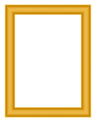 Obraz premium Golden rectangular picture frame with smooth gradient border for photo, poster, certificate, artwork display