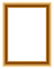 Obraz premium Dark golden beveled picture frame with metallic gradient border for classic photo, poster, artwork layout