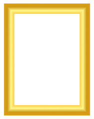 Bold golden thick rectangular frame with strong gradient border, luxury decorative outline for poster, banner and branding