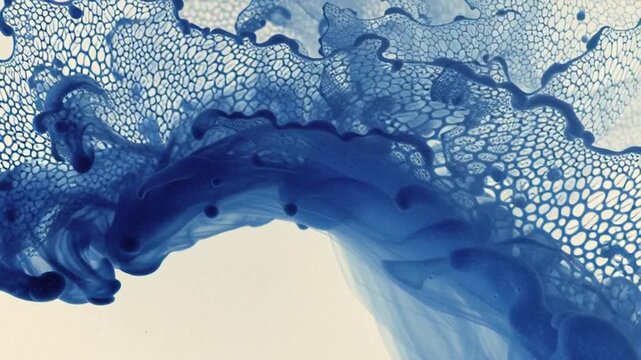 Stunning blue wave pattern with intricate texture and movement