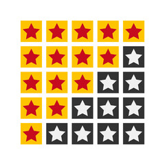 one to five stars rating icons set, customer service design elements