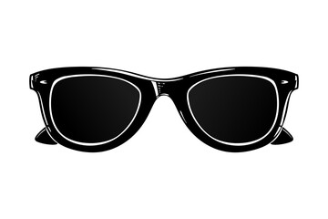 Classic black sunglasses icon vector illustration isolated on white background