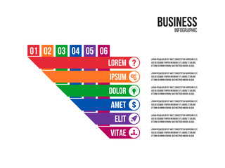 6 steps workflow, business strategy infographic, progress visualization, steps to success diagram, presentation template