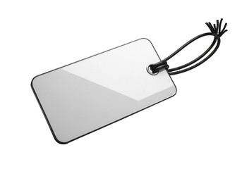 Fototapeta premium Blank price tag with string attachment isolated on transparent background