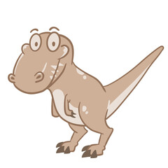 Obraz premium vector illustration of cartoon dinosaur t rex