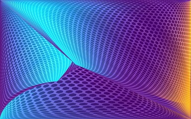 Abstract Blue Purple Hexagon Wave Background