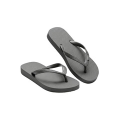 Gray flip flops on Transparent Background