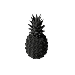 Black pineapple on Transparent Background