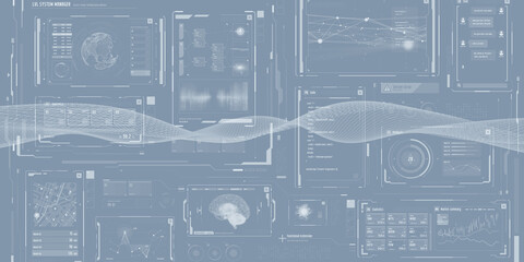 Digital technology image background. Wide angle visual for banners or advertisements.