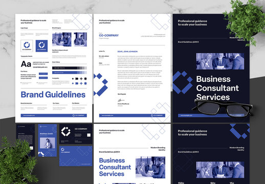 Blue And Black Brand Guidelines Consultant