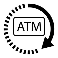 Obraz premium atm Line Icon