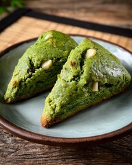 matcha white chocolate scone