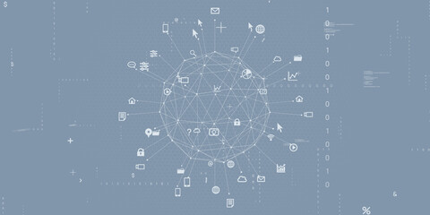 デジタルテクノロジーのイメージ背景　バナー・広告向け横長ビジュアル