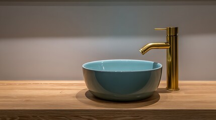 Modern bathroom sink design home interior decorative style minimalist environment close-up view