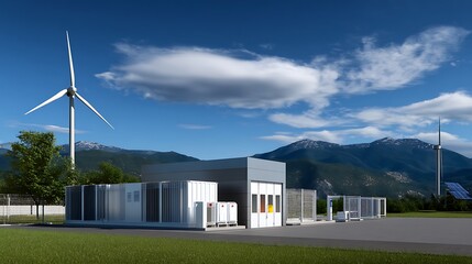 Mountain region renewable energy facilities sustainable architectural design overview