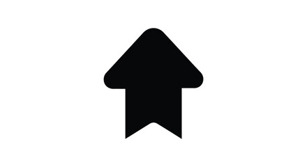 A stark minimalist image showcasing a solid black upward pointing arrow against a clean white background high quality professional