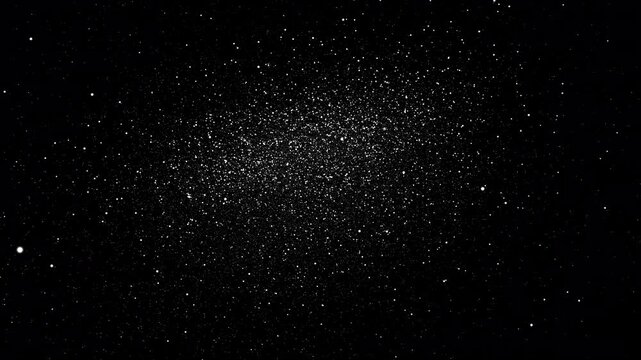 Dust pollution particles swarm randomly in space with energetic motion