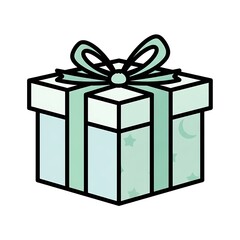 Obraz premium Illustration of a Gift Box with Ribbon.