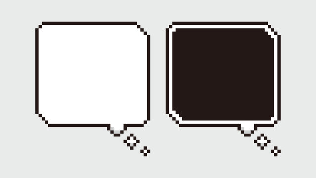 ドット bit レトロゲーム風 テキストボックス 吹き出し