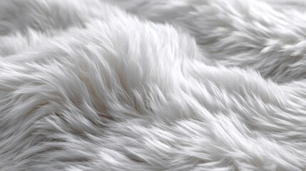 Fototapeta premium Soft and Fluffy White Faux Fur Textile Background for Cozy Atmosphere