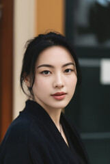 Generated art and fashion portrait of a woman.