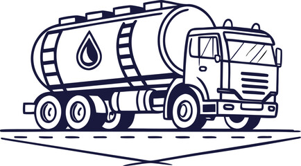 fuel tanker truck icon outline icon