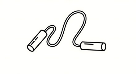 Fototapeta premium Simple Line Drawing of Jump Rope Illustration.