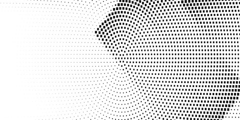 Vector retro grunge sound wave pattern. Audio equalizer halftone design with pulse effect