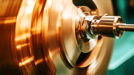 reamer. Close-up of a tool machining a metal cylinder, industrial detail. safety posters, maintenance manuals, designed for precision metalworking and fabrication facilities, improves efficiency.