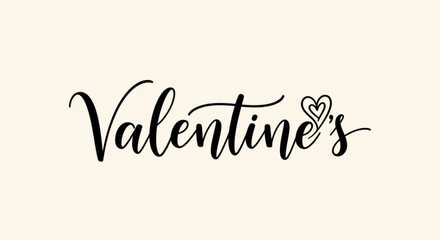 Fototapeta premium Valentine's day greeting with heart symbol on cream background