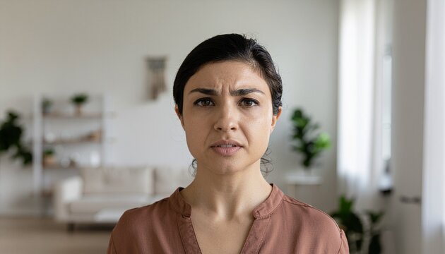 Funny Confused Facial Expression in Realistic Lifestyle Portrait