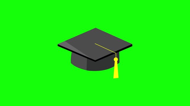 Graduation Cap Animation &ndash; Education Success and Academic Achievement