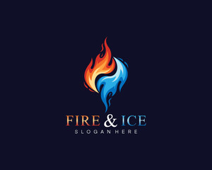 Fire and ice logo