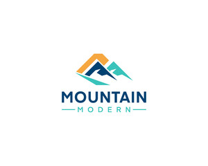 Modern mountain logo