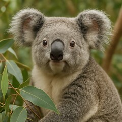 Obraz premium Koala Bear An Australian marsupial with a distinctive fluffy ear