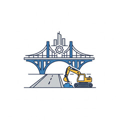 Naklejka premium infrastructure project icon
