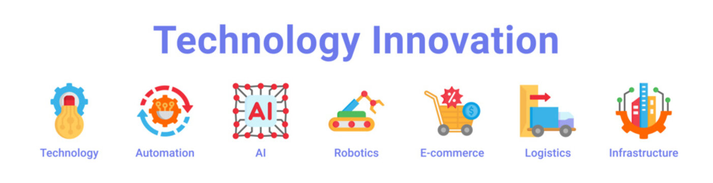 Technology Innovation Icon Banner