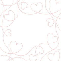 Handwritten Love Hearts Repeating Pattern. Valentine&rsquo;s Day abstract background.