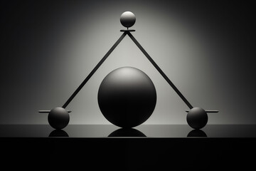 The concept of strategic balance with minimum symmetrical objects.