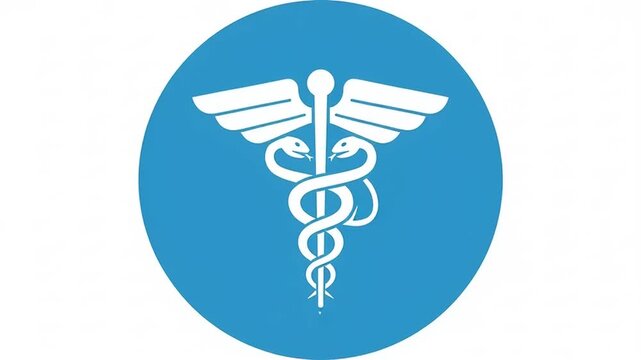 Medical Symbol Caduceus Logo Animation.