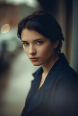 Generated art and fashion portrait of a woman.